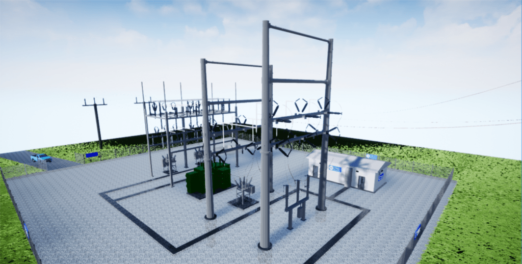 Substation Yard View Elevated